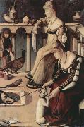 Two Venetian Ladies on a Balcony (nn03) Vittore Carpaccio